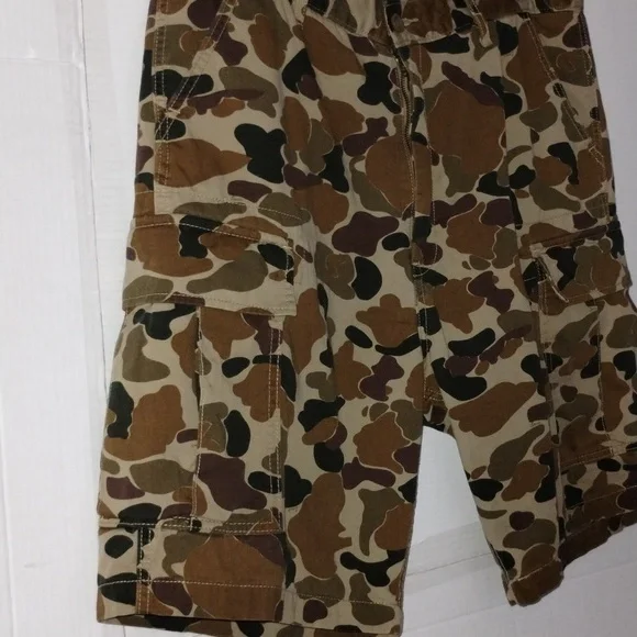 Levi's camo cargo shorts brown green size 36 men utility outdoors active casual - Picture 3 of 13